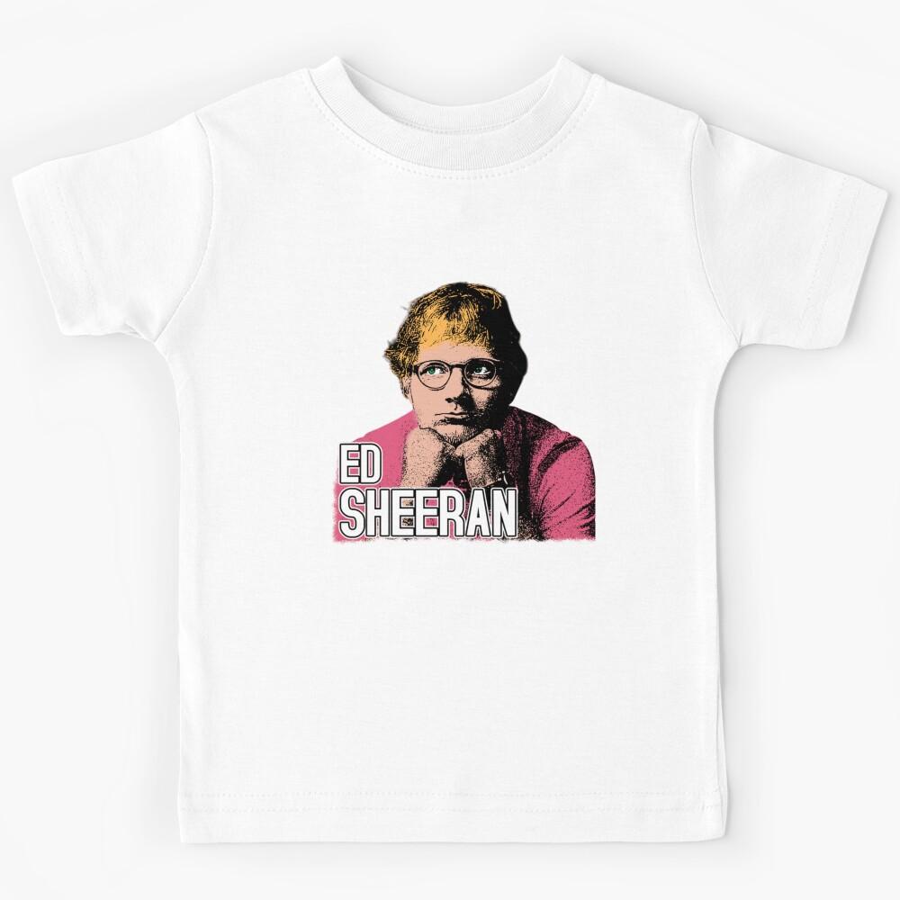 Cartoon Style Pop Musician Active Ed Sheeran Poster Kids T-Shirt 110