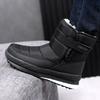 Men's Plus Size Waterproof High-Top Snow Boots with Thickening and Velvet Lining.