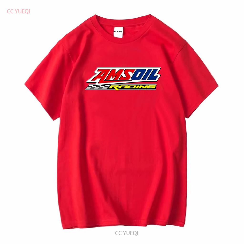 Amsoil Ams Oil Logo Pánské bavlněné tričko Vintage vyprané s grafikou Unisex Prodyšné Pružné Streetwear Móda Měkké