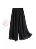 Casual Pants For Women With Metal Silk Fabric And Double Layer Design For Summer Comfort
