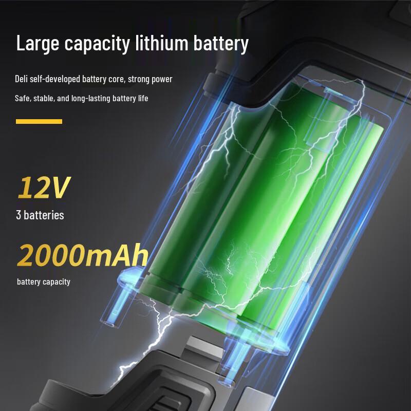 Deli 12V Cordless Drill & Screwdriver Kit CN Plug (adapter Included)