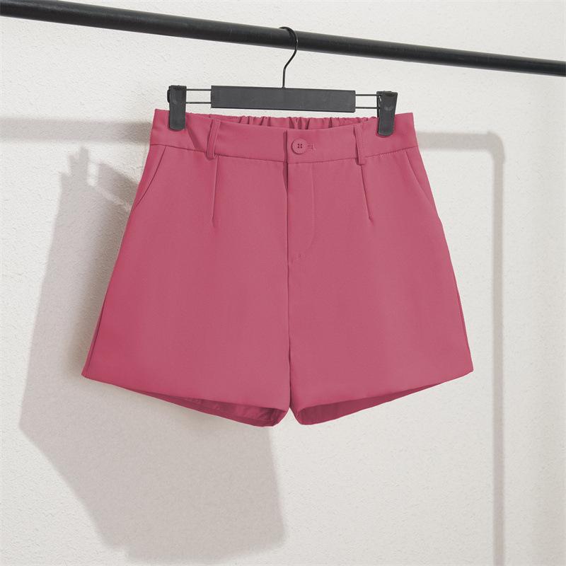 Women's High-Waisted Black A-Line Wide-Leg Slimming Shorts - Spring 2022 Korean Style