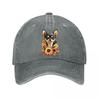 Vintage Chihuahua Sunflower Baseball Cap  New Vintage Washed Cotton Baseball Cap Parent Kids Sun Hats