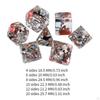 7 Pieces Polyhedral Dices Christmas Dice Party Game Entertainment Toys D20 D12 D10 D8 D6 D4
