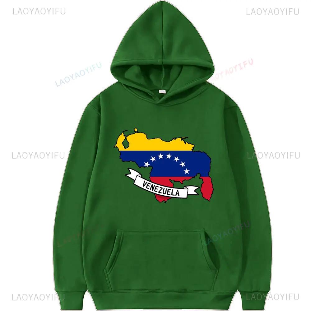 Venezuela Libre Sweatshirt Hasta El Final Con Venezuela Gift for Venezuelans Spring and Autumn Long Sleeve Men Pullovers