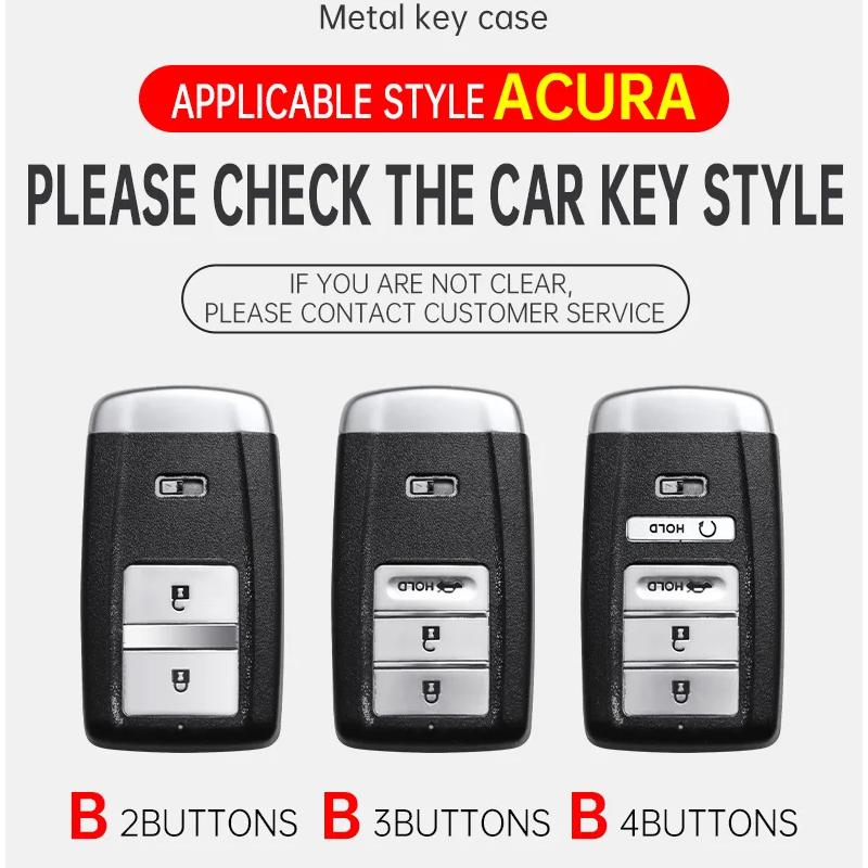 Auto Zinklegierung Leder Schlüssel Fernbedienung Hülle Abdeckung Für Acura RLX MDX CDX TLX-L NSX RDX Schutzhülle Schlüsselanhänger Auto Schlüsselanhänger Zubehör