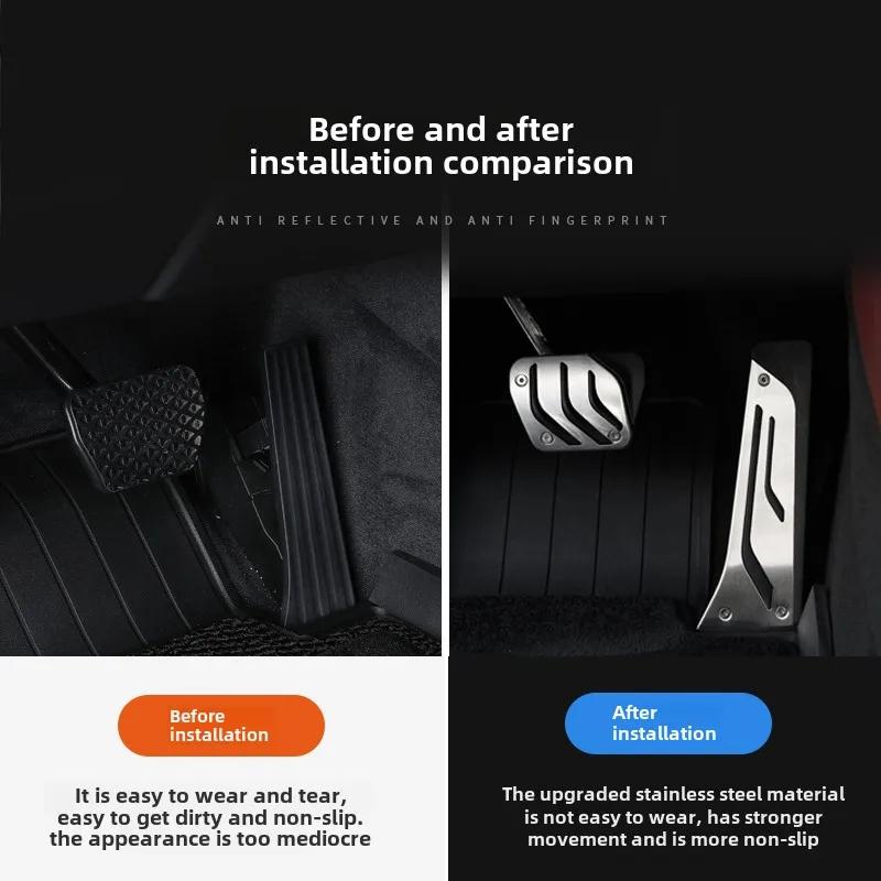 For BMW X5 X6 F15 F16 E70 E71 E72 2008~2018 Car Foot Pedals Cover Accelerator Brake Pedals Kit Non-Slip Mat Interior Accessories