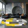 Modern Round Rug Nordic Geometric Living Room Carpet Luxury Bedroom Decor Anti Slip Mat for Rocking Chair