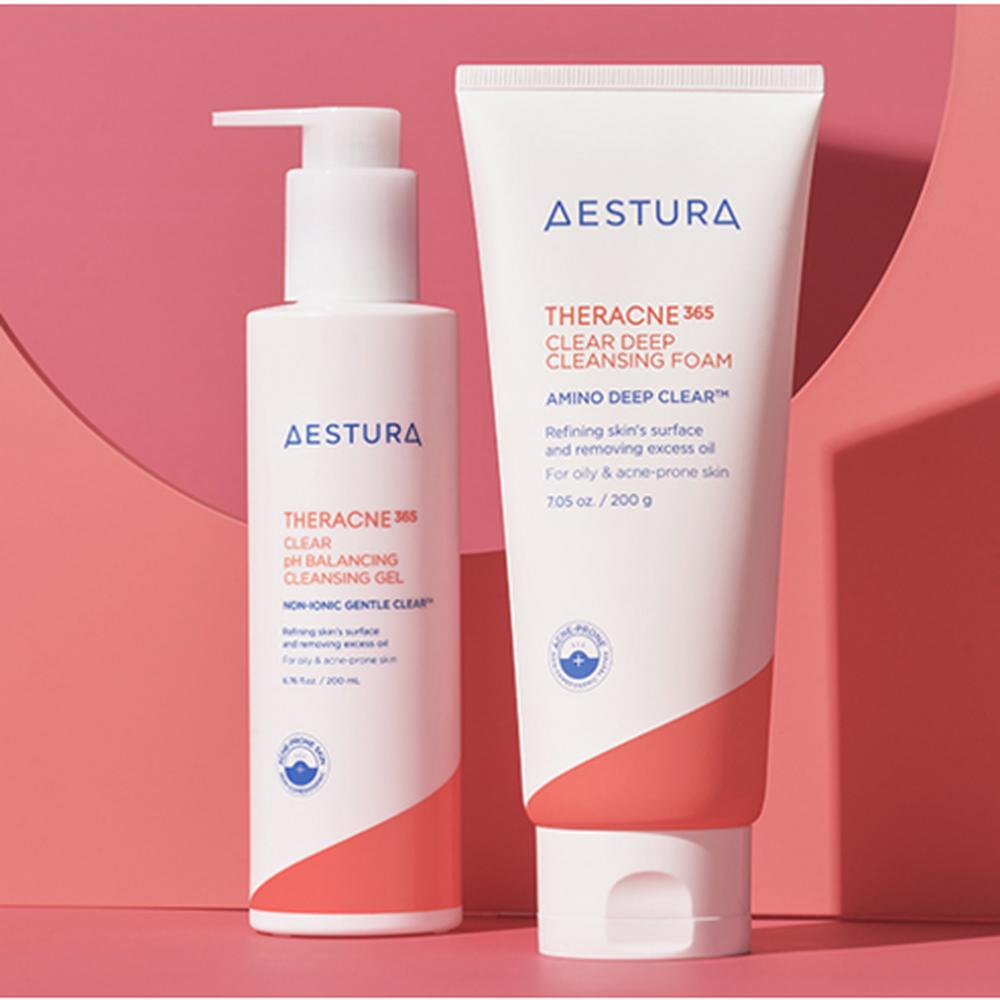 Aestura Theracne 365 Clear Pianka Głęboko Oczyszczająca 200g – Głębokie Oczyszczanie, Wsparcie w Leczeniu Trądziku, Koreańska