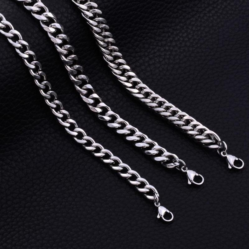 Men's Trendy Double Weave Frosted Cuban Chain Bracelet, Titanium Steel, Colorfast, Hip Hop Neutral Style, Women's Hot Girl Jewelry.