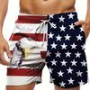 Bañador Corto de Estampado de Bandera Americana Verano para Hombre Pantalones Cortos de Playa Transpirables Cortos de Secado Rápido Deportivos Pantalones Cortos Jogger para Hombre