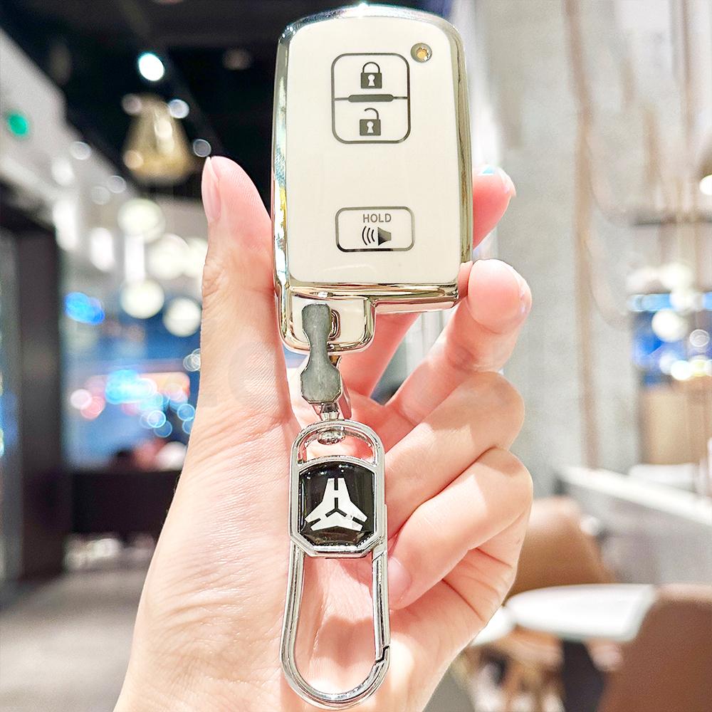 For Toyota Rav4 Camry Prius Chr Aygo Corolla Yaris Land Cruiser Highlander Prado Auris Avalon Tpu Car Key Case Cover Shell Fob