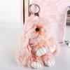 Ornament Key Ring Fluffy Toy Doll Plush Bunny Keyring Rabbit Fur Keychain Plush Bunny Keychain