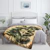 Pirate Treasure Map With Skull And Crossbones Ships Vintage Style Fleece Blanket Adventure Theme Decor Soft Flannel ThrowForBoys