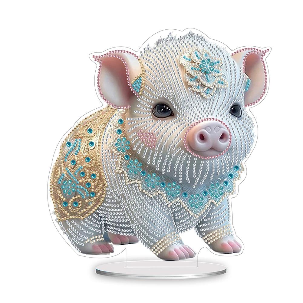 Tiger Diamond Painting Desktop Decorations Horse Chicken Zodiac 5D DIY Diamond Art Tabletop Decorations for Office Desktop Decor