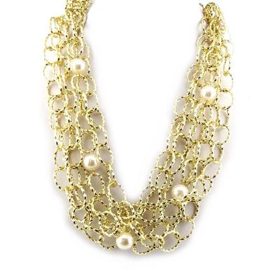 [M4197] - Colar de designer 'Sissi' em ouro marfim