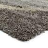 Gray Circles Pattern Long Pile Rug 120x170