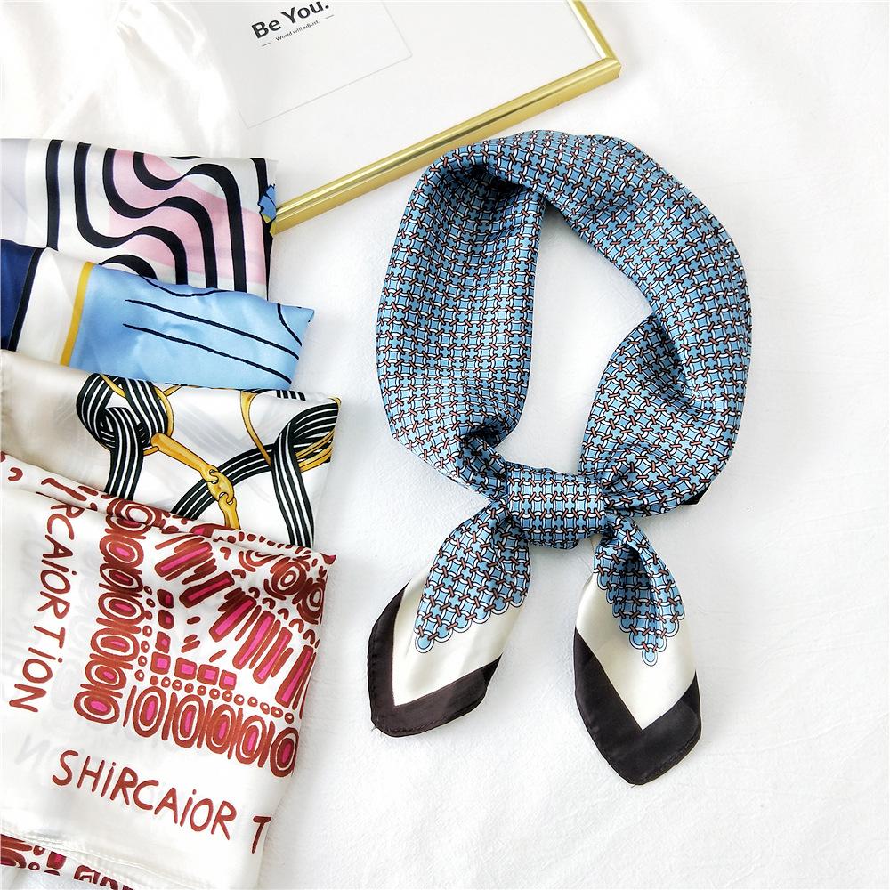 Fashion Decoration Scarf Hairband Tie Hair 70 Small Square Scarf Silk Scarf Women'S Spring And Autumn Versatile Small Scarf Professional Scarf