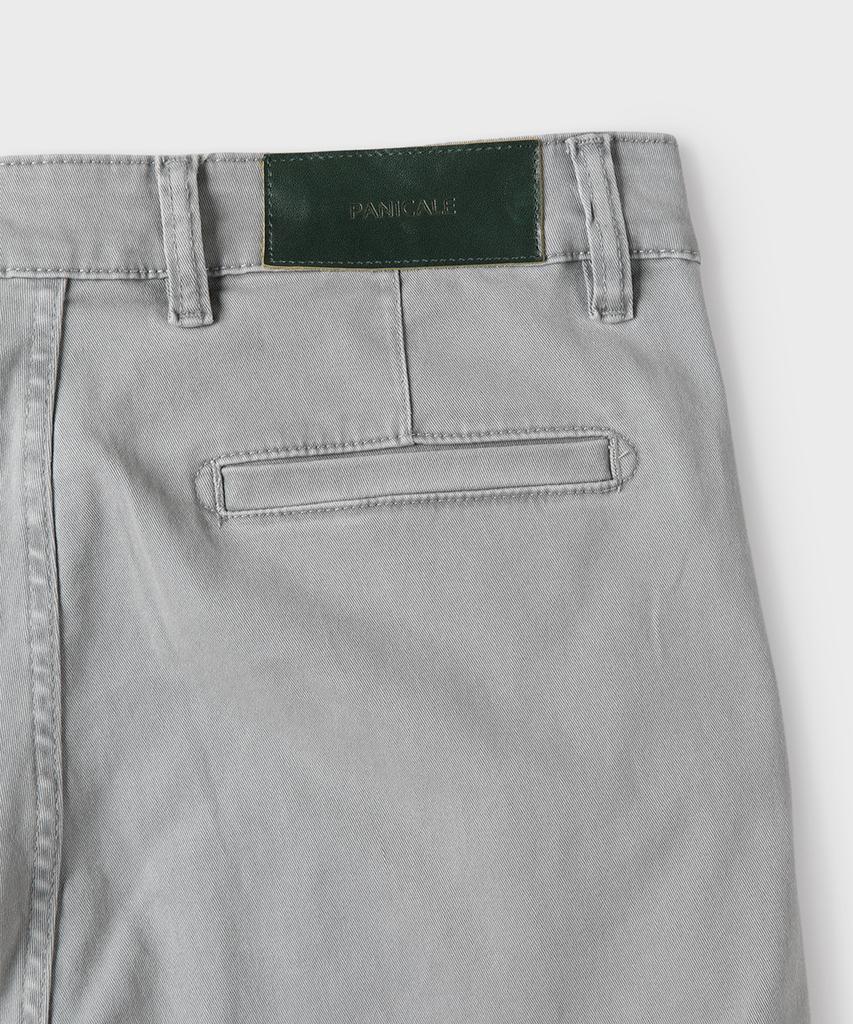 PANICALE Grey Washed Cotton Chino Pants