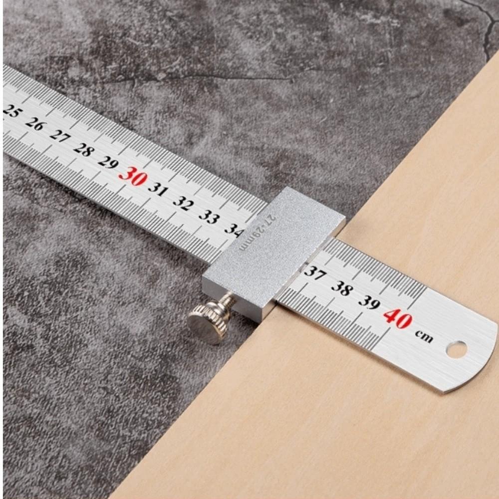 Metal Carpenter Woodworking Steel Ruler Clear Scale Positioning Woodworking Square  Carpentry