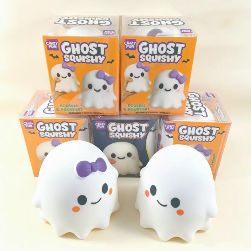 Large Ghost Pinch Music Slow Rebound Decompression Toy TPR Decompression Artifact Halloween