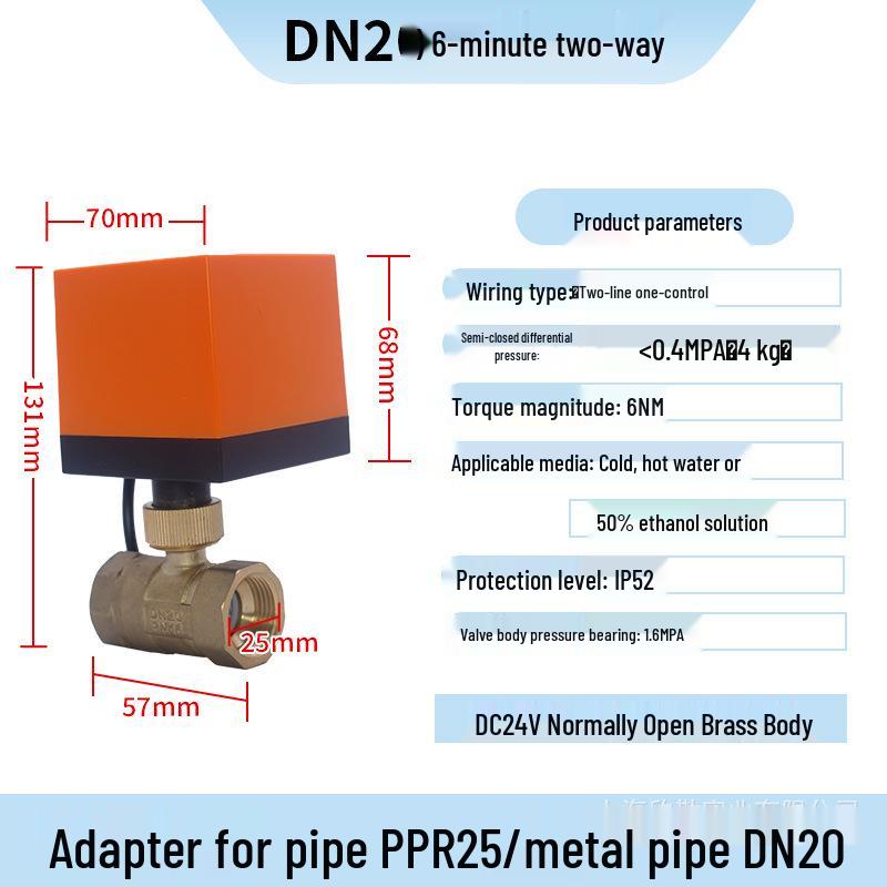 Zweiwege Messing Elektromagnetisches Solar-HVAC-Ventil: Temperaturregelung, Normalerweise offen/geschlossen, Zwei-/Draht-Kugelhahn.