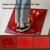 Qiqijia Entrance Door Mat, Doormat, Entrance Foot Mat, Non-Slip Festive Red Foyer Carpet, 100*140cm