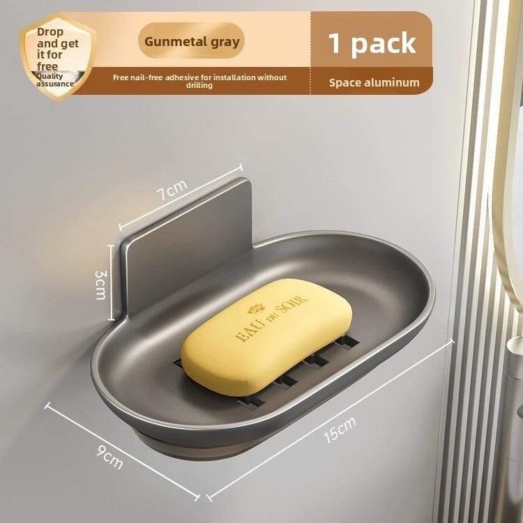 Badezimmer Lochfrei Wandmontiert Abnehmbare Wasserauffangschale Aufbewahrungsregal