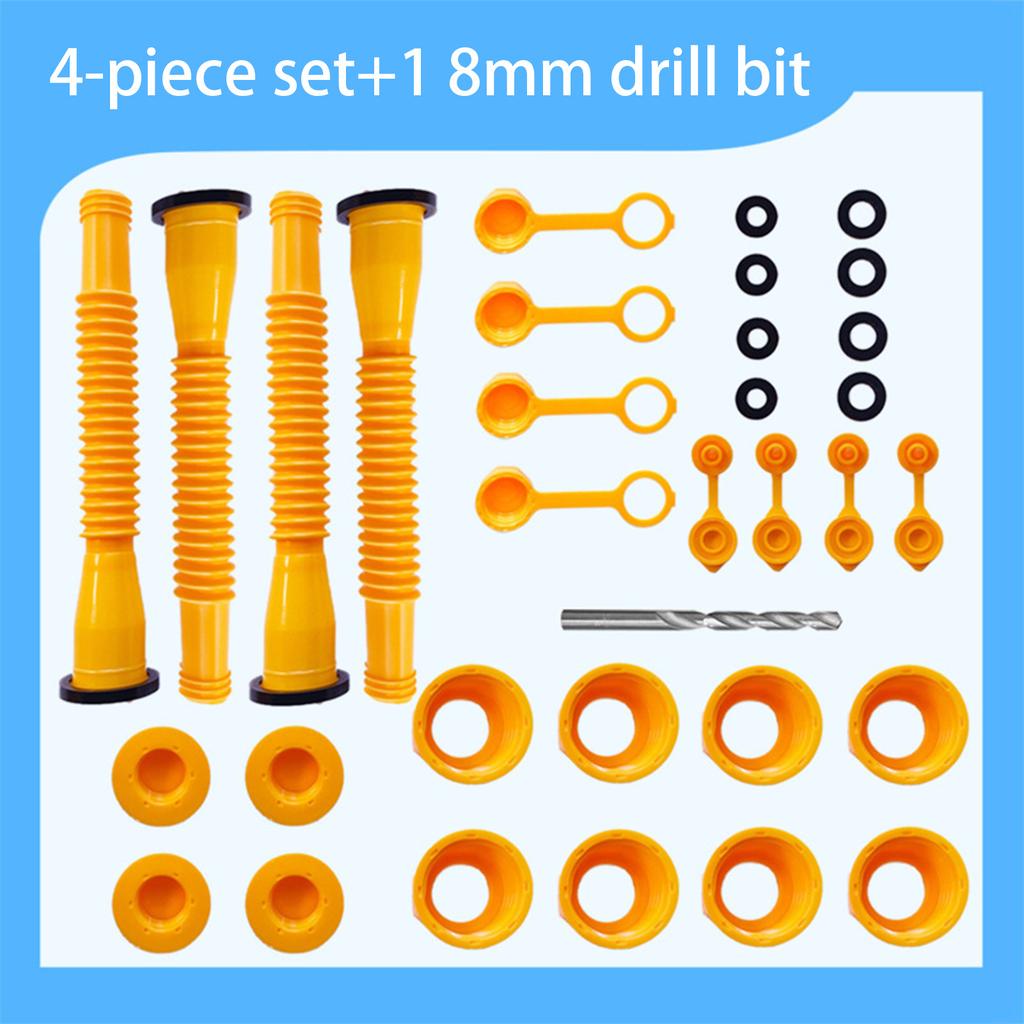 3-5pcs Hex Nut Plug Anti Slip Screw Cap Set For Oil Drum Urea Tank Threaded Pipe Protection Cover 20x39cm Plastic