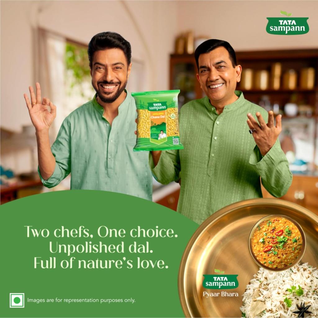 TATA Sampann Unpolished Chana Dal 500g Pack Of 1 For Protein Rich Meals And Soups