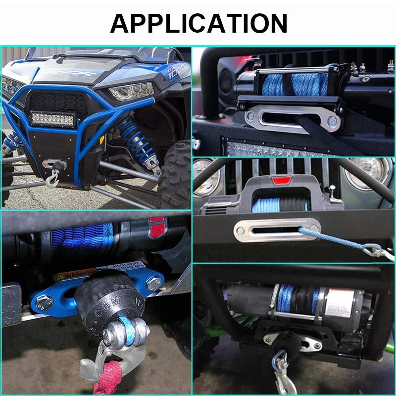 7000LBs Winch Line Cable Rope Winches Towing Hook Stopper Rubber for ATV SUV UTV Truck Offroad Accessories
