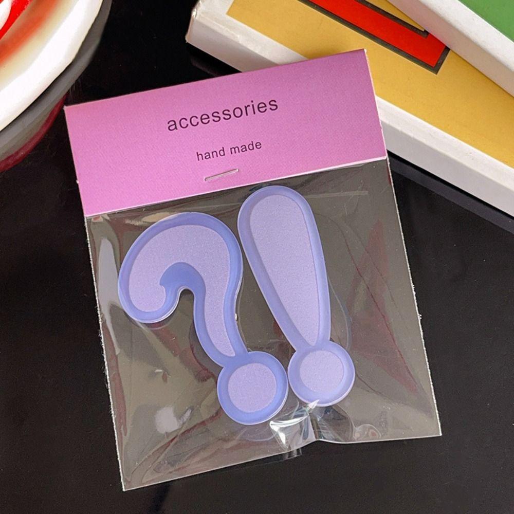 

Funny Exclamation Mark Barrettes Sweet Question Mark Hair Clip Exquisite Girls фіолетовий