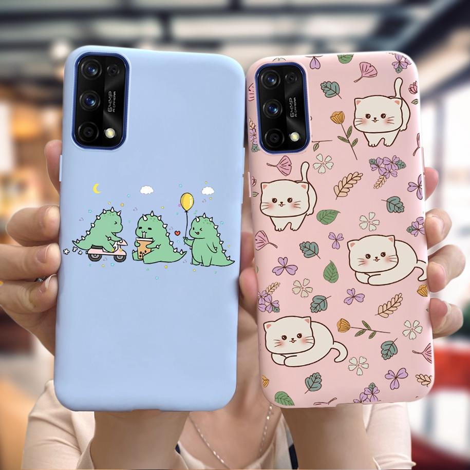 For Realme 7 5G Case RMX2111 Cover New Fashion Flower Girls Painted Funda Soft TPU Cases For Realme 7 Pro Realme7 RMX2155 Bumper