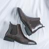 Fashion Fashion Brand Casual Leather Men Chelsea Boots  British Style Dress Ankle Boots Leisure Walk Business Brogue Shoes Walking Shoes