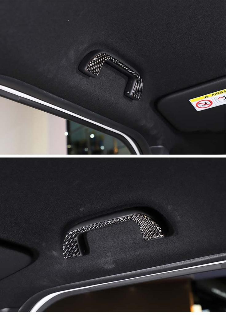 METYOUCAR Assist Grip Covers for Honda Carbon Fiber Decorative Grip Easy Car Interior Custom Carbon Fiber Set N-BOX 2017-2021 JF3/JF4, Covers,