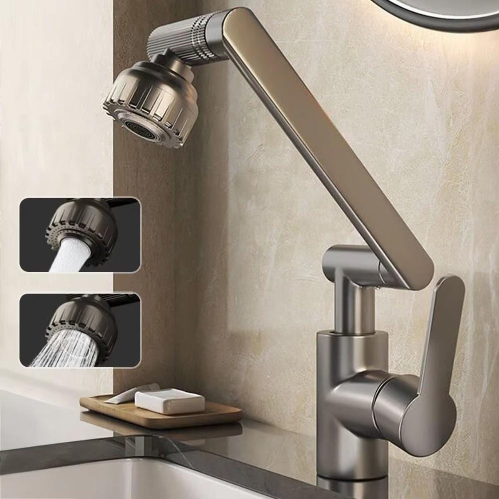 360° Rotating Robotic Arm Faucet Hot and Cold Water Universal Faucet Rotating Faucet  Kitchen Sink