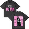 Olivia Dean Art Of Loving Tour 2026 Grafik T-Shirt Unisex Unisex Ästhetischer Trend T-Shirt Sommer Lässig Baumwolle Übergroße T-Shirts