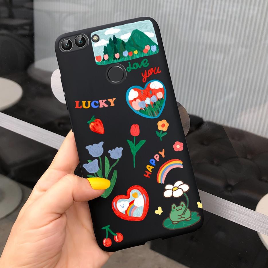 Para Capa Huawei P Smart FIG-LX1 FIG-LA1 Nova Arte Pintada Coque Capa de Silicone Macio Para Huawei P Smart PSmart 2018 Capa Traseira