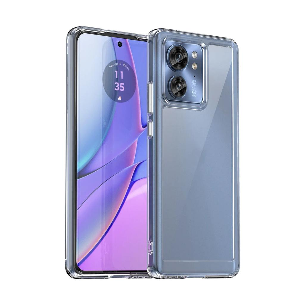 Husă transparentă colorată din TPU pentru Motorola Moto Edge 40 Neo Husă de protecție Cadru transparent rezistent la șocuri Protecție completă Husă transparentă colorată