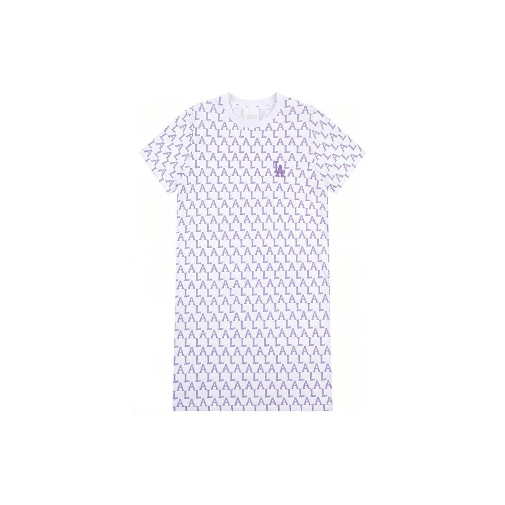 New MLB Short Sleeved Dresses Women's White 31OP04111-07W