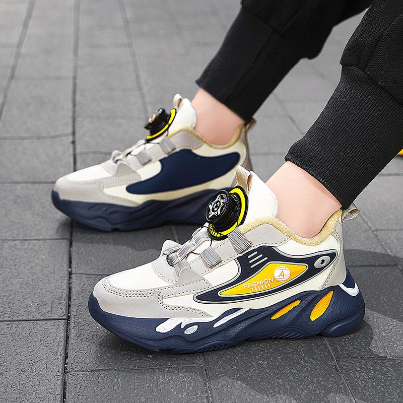 Осенне-зимние детские зимние ботинки короткие плюшевые теплые нескользящие износостойкие — фото 13