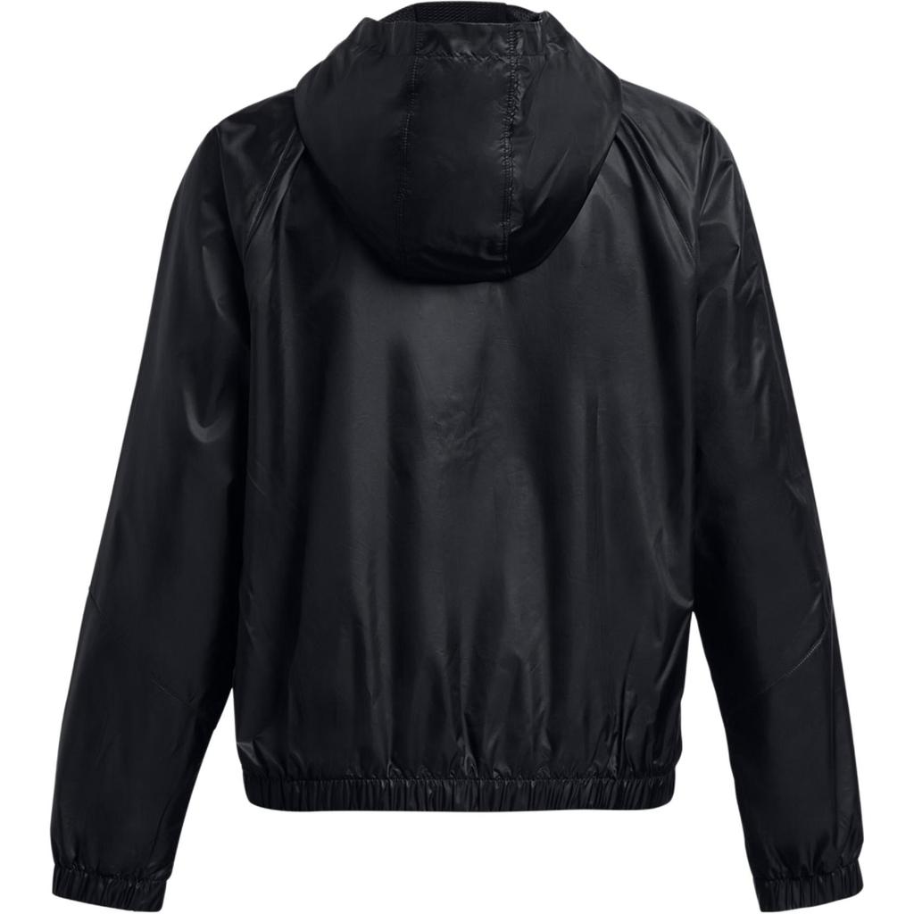 Under Armour Sport Hooded Printed Logo Raglan Long Sleeve Jacket Women Jacket Black 1383998-001