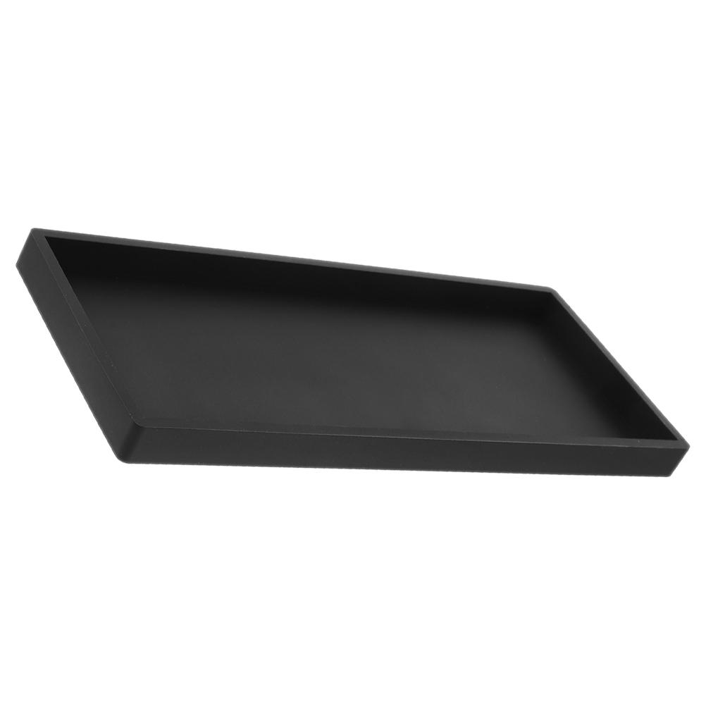 

Compact Sturdy Silicone Tray Bathroom Storage Shelf Vanity Tray Rectangular Storage ganizer Hotel Supply Lipstick Perfume чорний