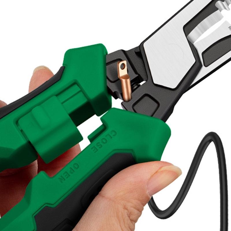 5 IN 1 Stripping Pliers with Electricity Tester Multifunctional Wire Stripping Plier Electrician Crimping Cable Cutting