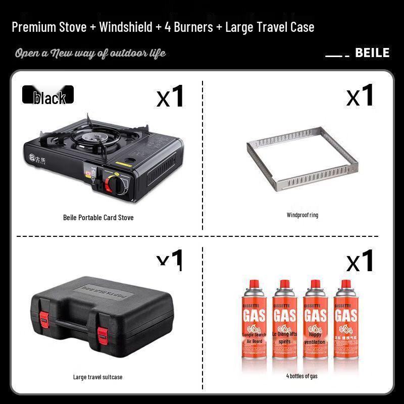 Portable Butane Gas Stove & Hotpot Kit Large Kit