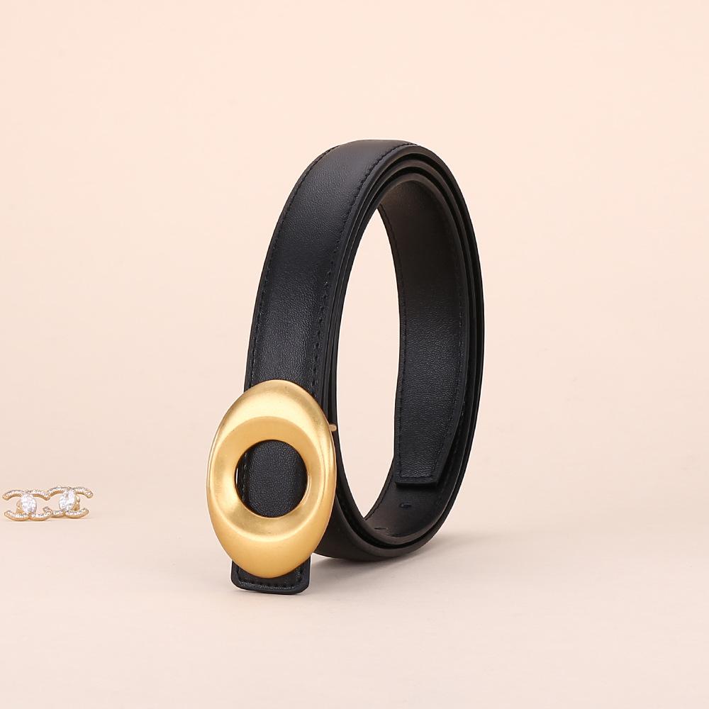 Curea Femei Piele Simplă Senzualitate High-End Negru Decorativ Curea Femei Nișă Curea Jeans Femei