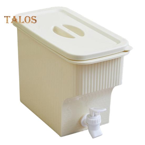 3.9L Water Dispenser with Faucet Leakproof Iced Tea Pitcher for Fridge BPA-Free Juice Container for Summer Drinks