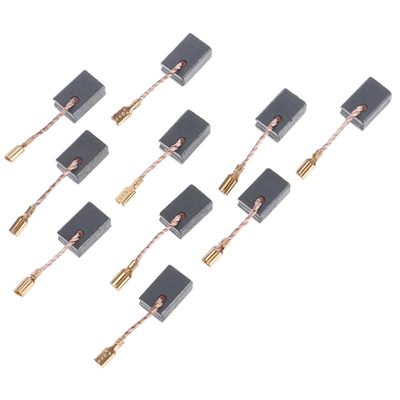 10Pcs Graphite Copper Motor Carbon Brushes Kit For Angle Grinder 6*8.5*13.5Mm