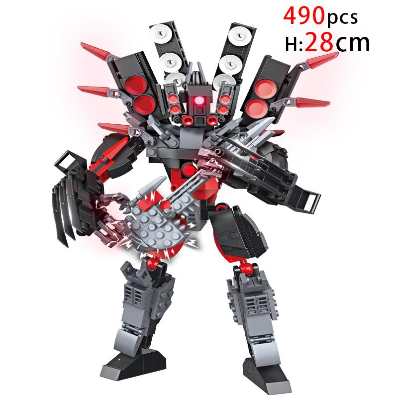 Skibidii Toilets TVman Gigante Blocchi da Costruzione SpeakerMan Cameraman Action Figure Mecha Bricks Modello Giocattolo per Bambini Regali di Natale