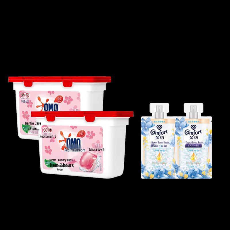 OMO Cherry Blossom Soft Care Laundry Pods with Scent Beads
